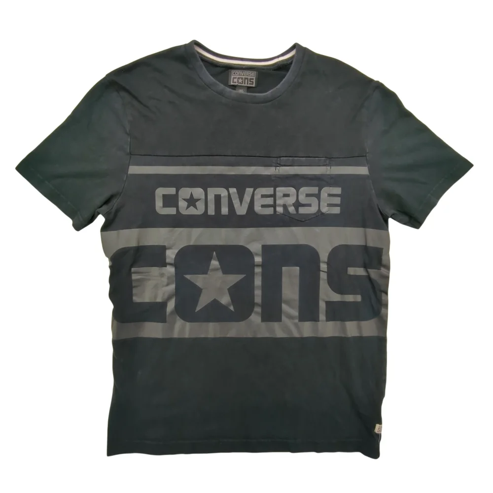 Converse CONS Mens Medium Crewneck Graphic Shirt Streetwear Skateboarding Black
